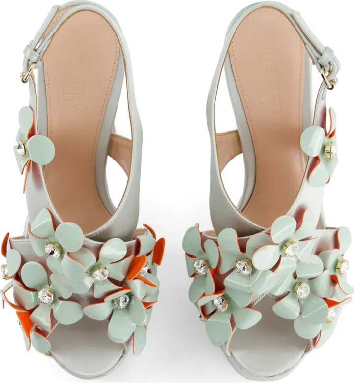 Floral-Appliqué Sandals - Image 3