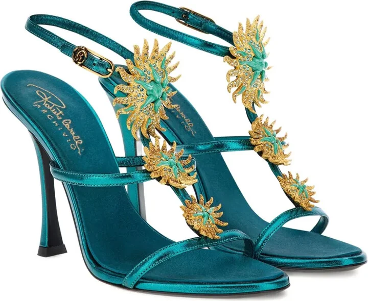 Floral-Appliqué Sandals - Image 2
