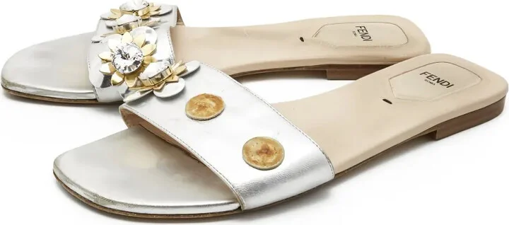 Floral-Appliqué Sandals - Image 2