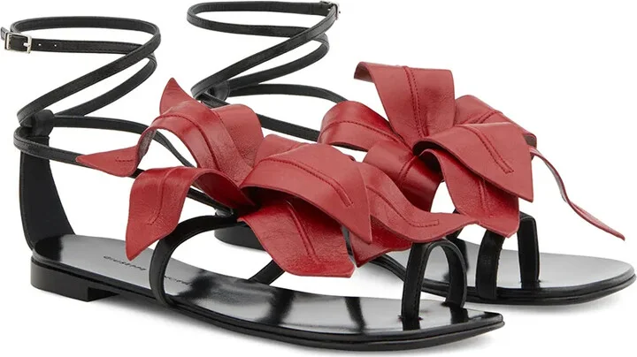 Floral Appliqué Sandals - Image 2