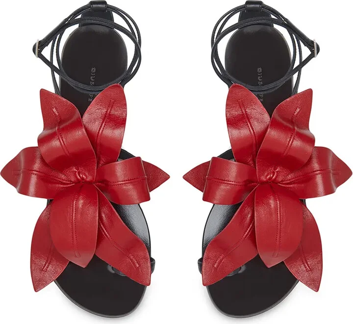 Floral Appliqué Sandals - Image 4