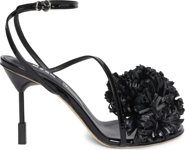 Floral-Appliqué Sandals