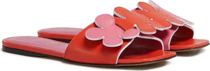 Floral-Applique Slide Sandals - Image 2
