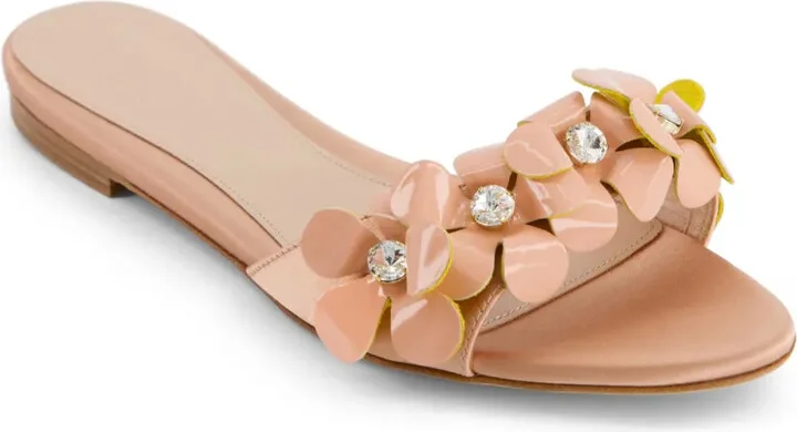 Floral-Appliqué Slides - Image 2