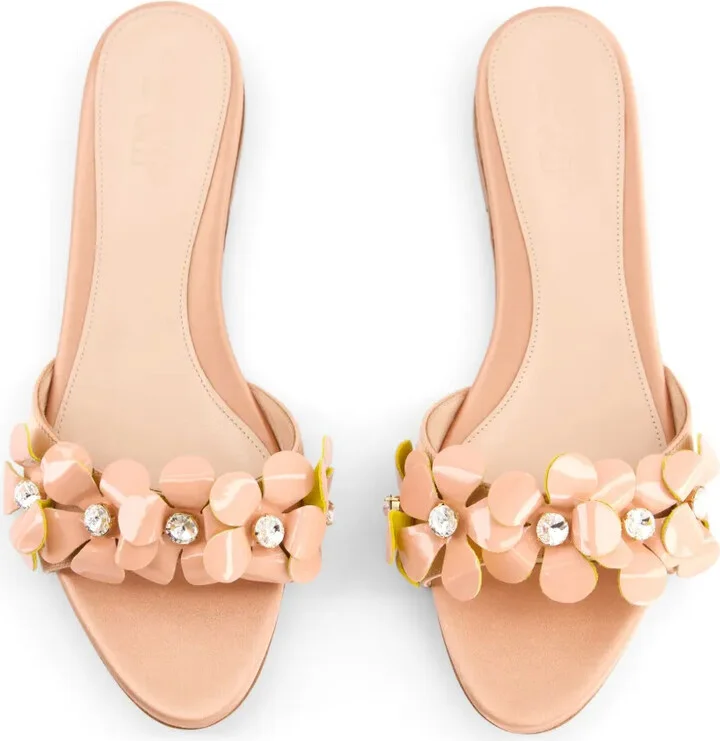 Floral-Appliqué Slides - Image 4