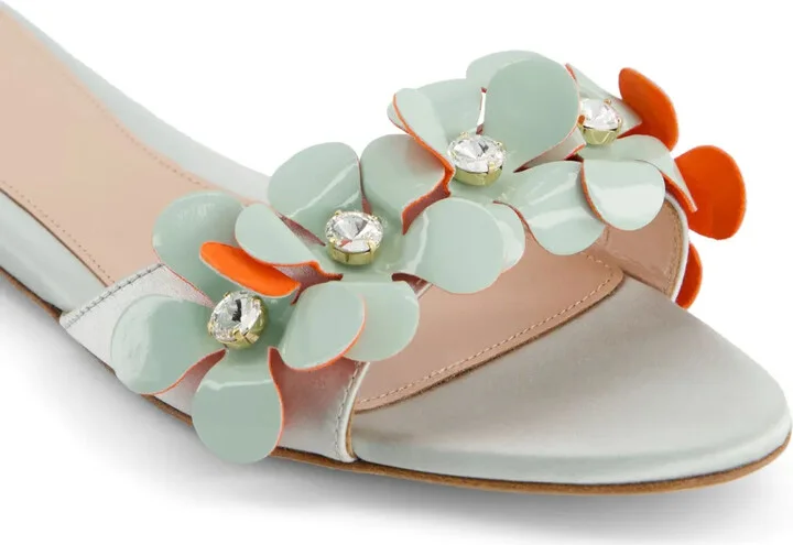 Floral-Appliqué Slides - Image 5