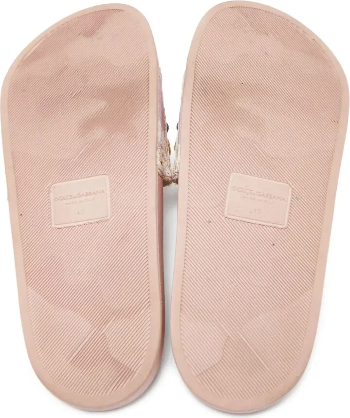 Floral-Appliqué Slides - Image 4
