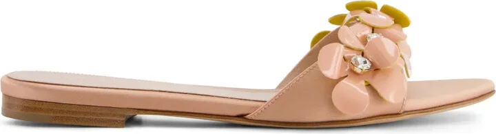 Floral-Appliqué Slides