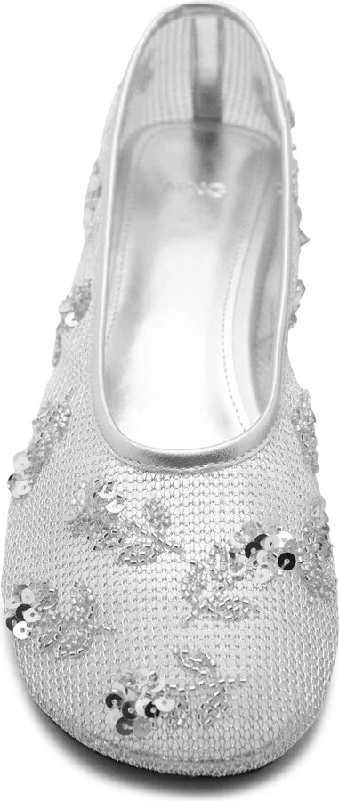 Floral Embellished Mesh Ballet Flat - Image 4