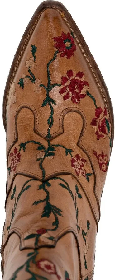 Floral-Embroidered Ankle Boots - Image 4