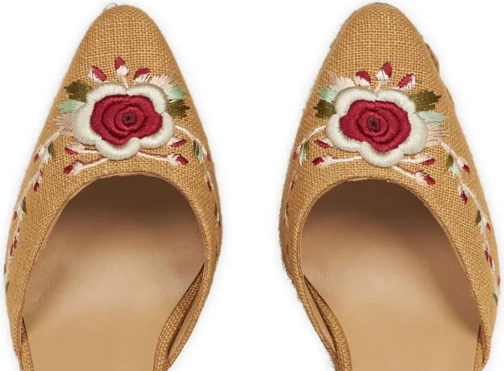 Floral-Embroidered Espadrilles - Image 3
