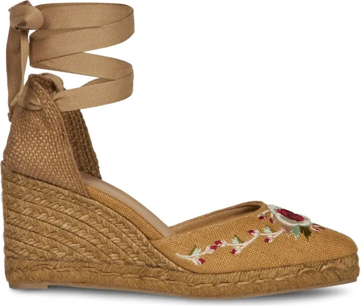 Floral-Embroidered Espadrilles