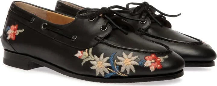 Floral-Embroidered Mocassin - Image 2