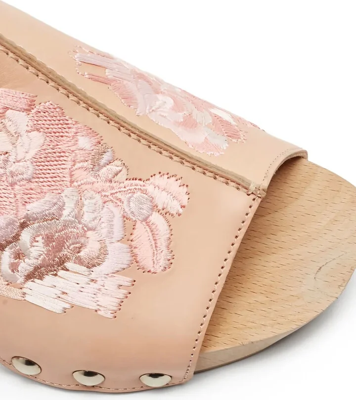 Floral-Embroidered Sandals - Image 5