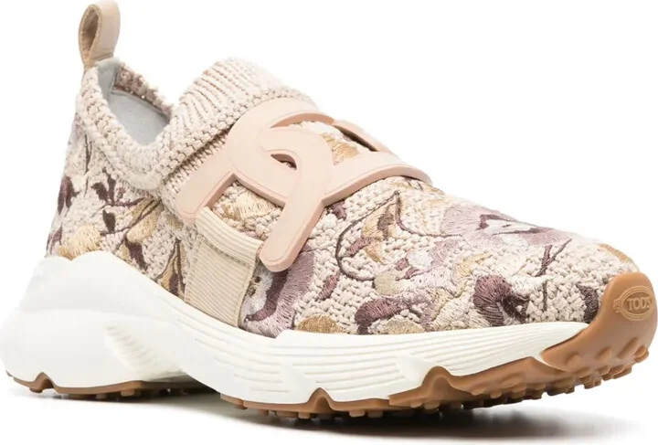 Floral-Embroidered Slip-On Sneakers - Image 2