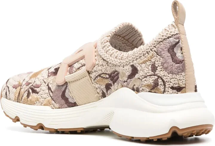 Floral-Embroidered Slip-On Sneakers - Image 3