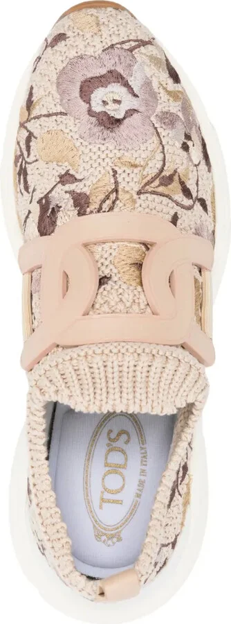 Floral-Embroidered Slip-On Sneakers - Image 4