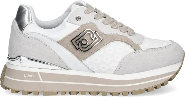 Floral-Embroidered Sneakers