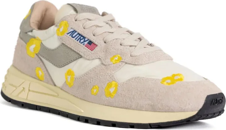 Floral-Embroidery Low-Top Sneakers - Image 2