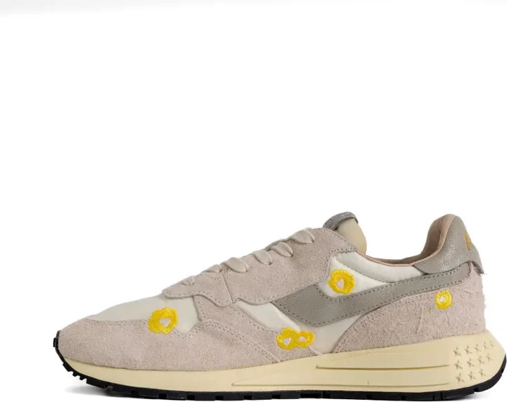 Floral-Embroidery Low-Top Sneakers - Image 3