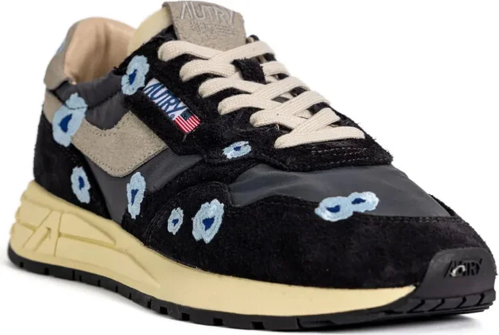 Floral-Embroidery Low-Top Sneakers - Image 2