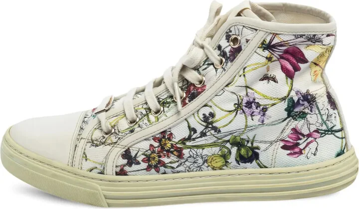 Floral High Top Sneakers