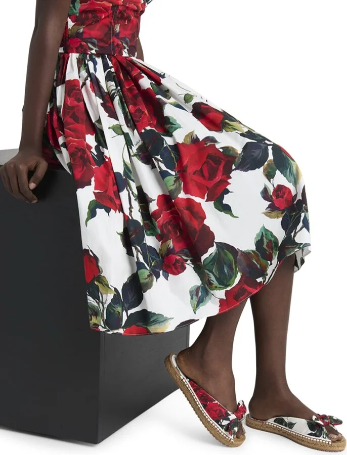 Floral Knot Flat Slide Espadrilles - Image 9