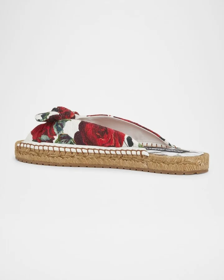 Floral Knot Flat Slide Espadrilles - Image 10