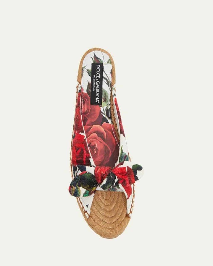 Floral Knot Flat Slide Espadrilles - Image 2