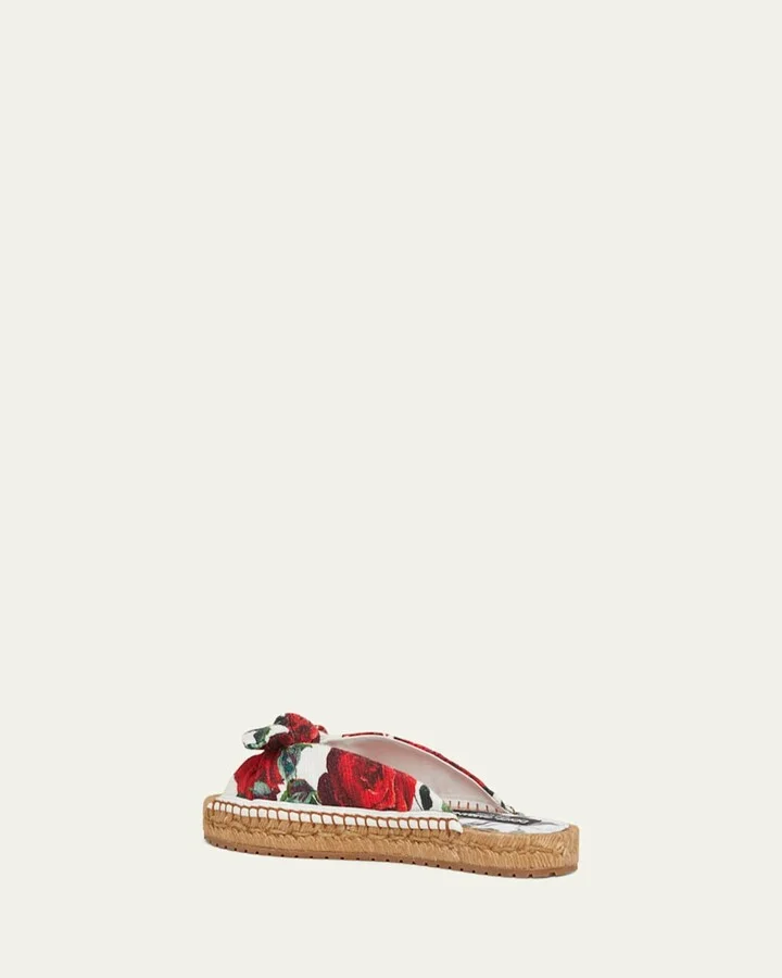 Floral Knot Flat Slide Espadrilles - Image 4