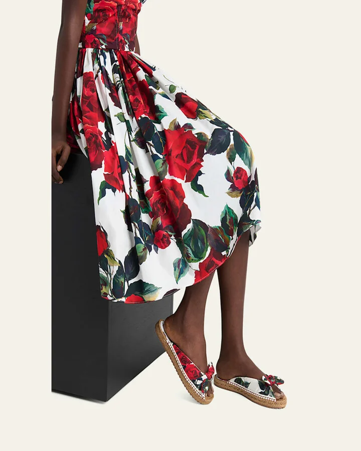 Floral Knot Flat Slide Espadrilles - Image 5