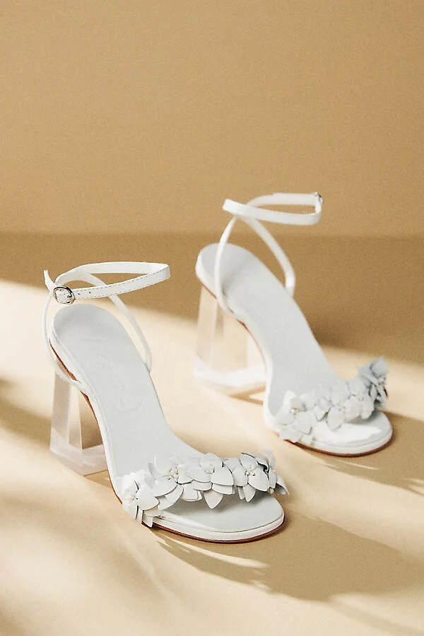 Floral Lucite Block Heels - Image 2