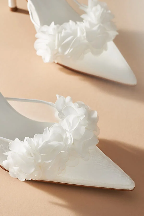 Floral Mesh Heels - Image 3