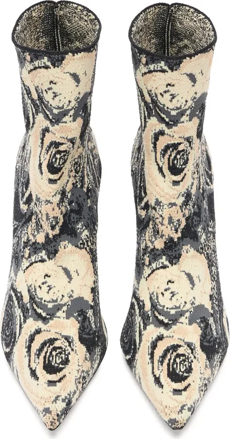 Floral-Print Ankle Boots - Image 4