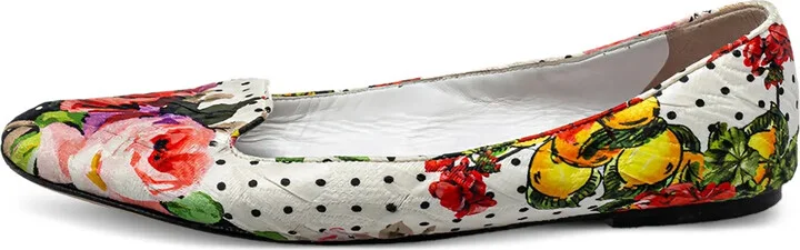 Floral-Print Ballet Flats