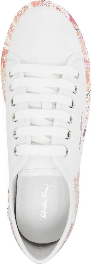 Floral-Print Lace-Up Sneakers - Image 4
