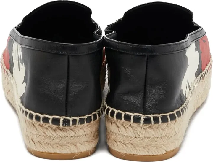 Floral-Print Leather Espadrilles - Image 4