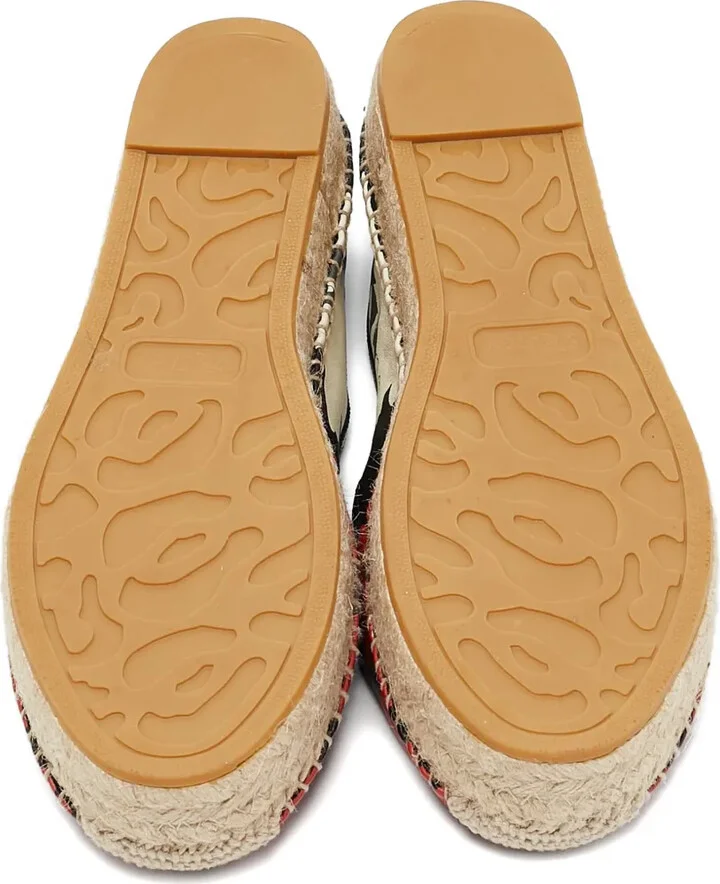 Floral-Print Leather Espadrilles - Image 5