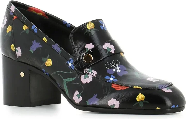 Floral-Print Leather Loafers - Image 2