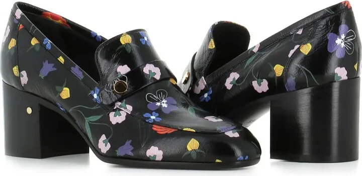 Floral-Print Leather Loafers - Image 3