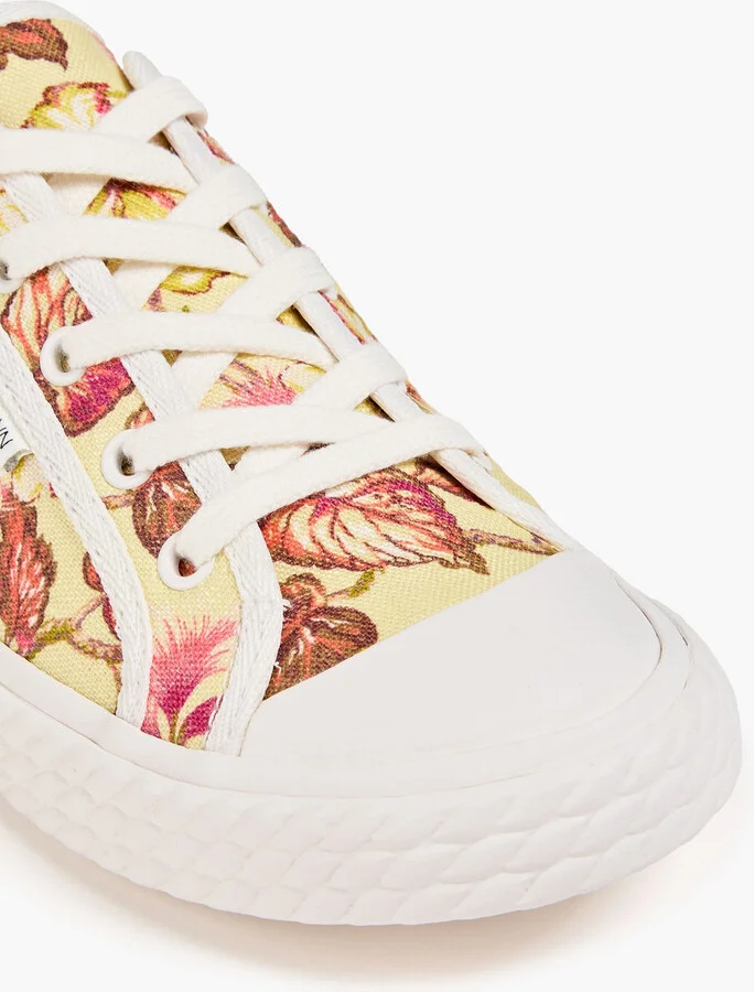 Floral-print linen sneakers - Image 4