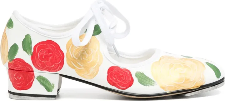 Floral-Print Pumps