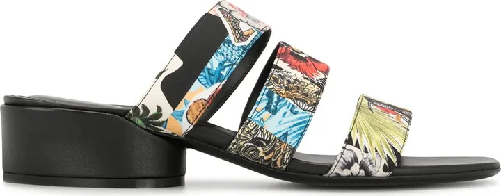 Floral-Print Sandals