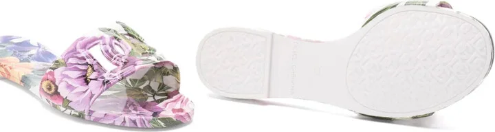 Floral-Print Slides - Image 4