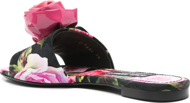 Floral-Print Slides - Image 3