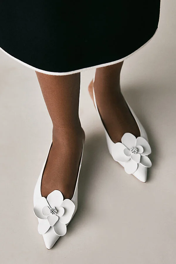 Floral Slingback Heels