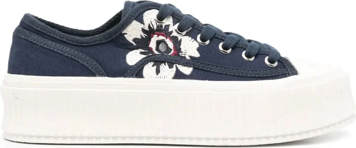 Floral Sportiness canvas trainers