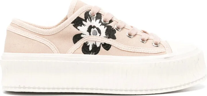 Floral Sportiness canvas trainers