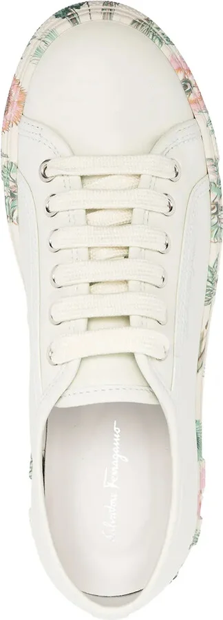 Floral-Trim Low-Top Sneakers - Image 4