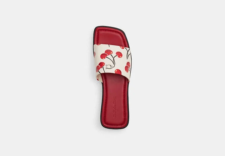 Florence Sandal With Cherry Print - Image 4